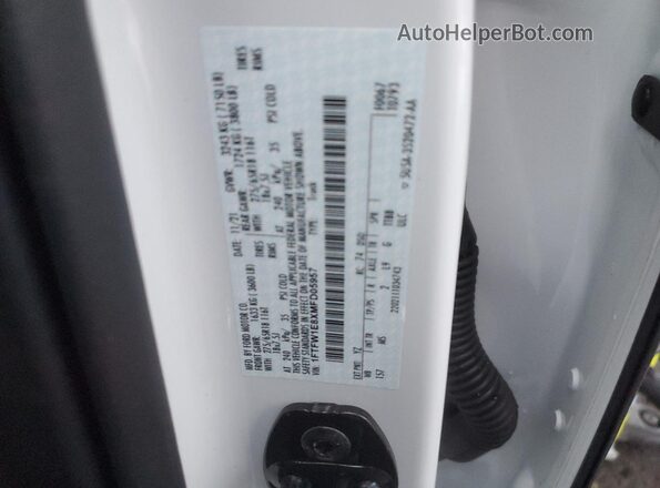 1FTFW1E8XMFD05957 2021 FORD F150 White 