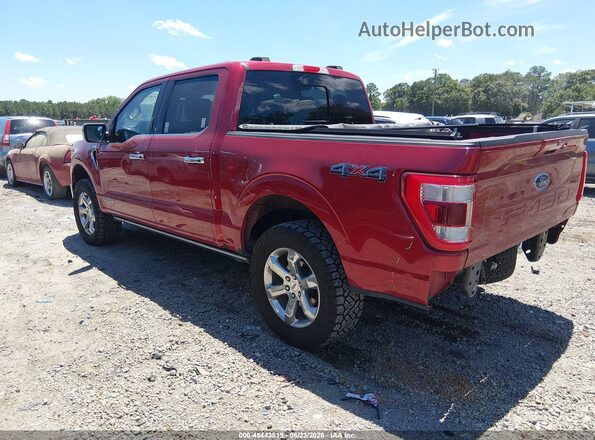1FTFW1ED0MFB47643 2021 FORD F150 Красный Задняя левая четверть