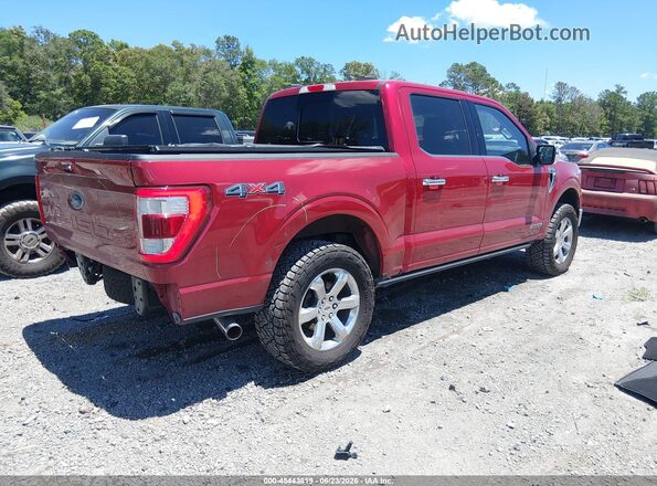 1FTFW1ED0MFB47643 2021 FORD F150 Красный Задняя правая четверть