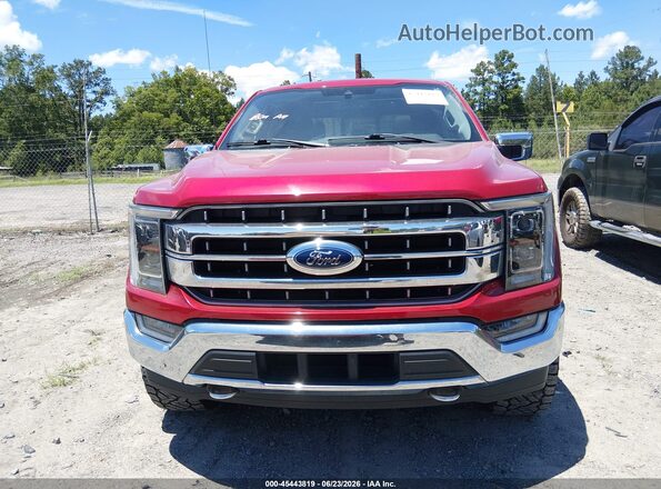 1FTFW1ED0MFB47643 2021 FORD F150 Красный Вид задней части салона