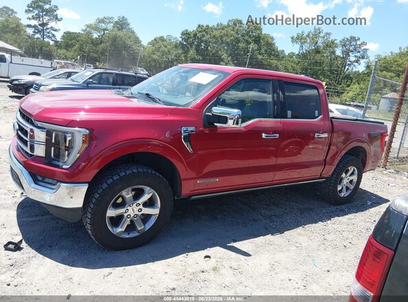 1FTFW1ED0MFB47643 2021 FORD F150 Красный 