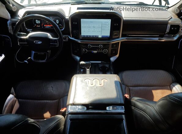 1FTFW1ED0MFC62145 2021 FORD F150 Black Dashboard view