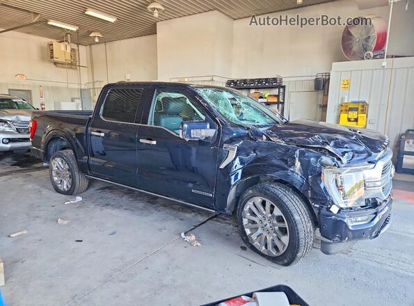 1FTFW1ED1MFB84183 2021 FORD F150 Blue Front right