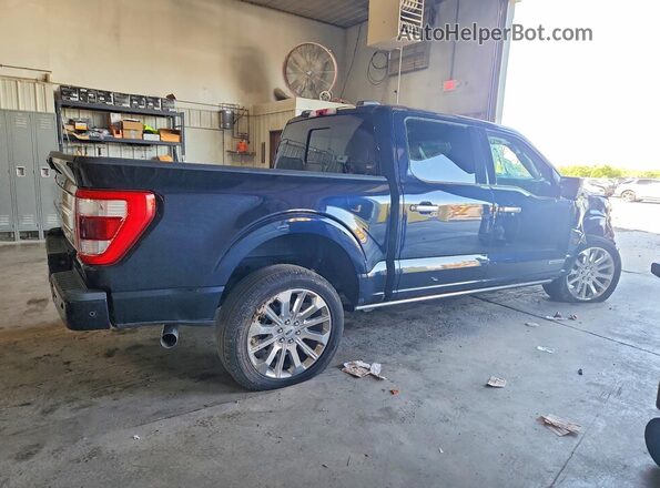 1FTFW1ED1MFB84183 2021 FORD F150 Blue Rear right