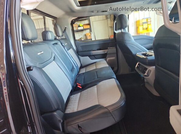 1FTFW1ED1MFB84183 2021 FORD F150 Blue Rear seats view