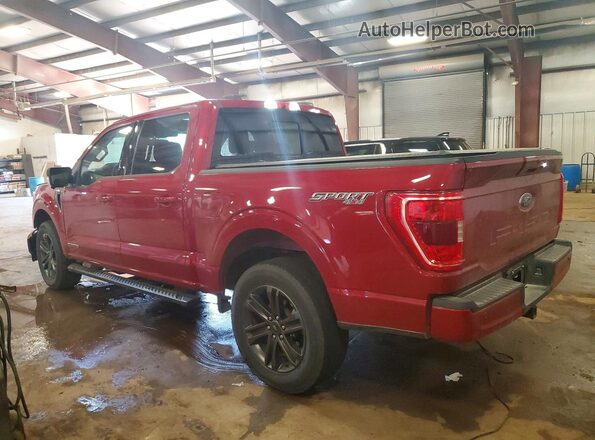 1FTFW1ED2MFC32810 2021 FORD F150 Burgundy Trasero izquierdo
