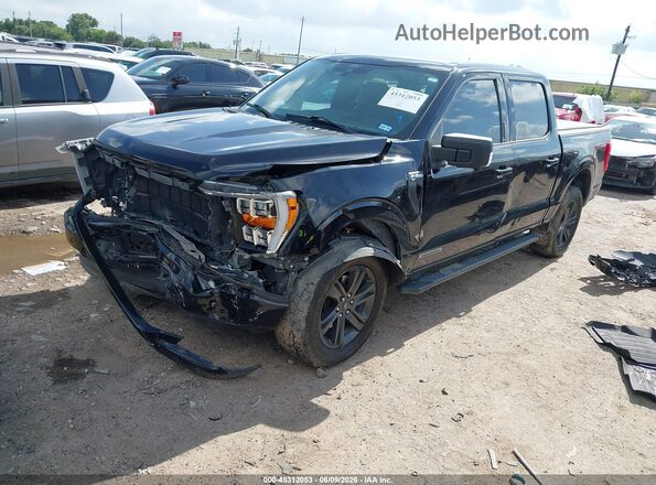 1FTFW1ED2MFC71106 2021 FORD F150 Black Передня ліва чверть