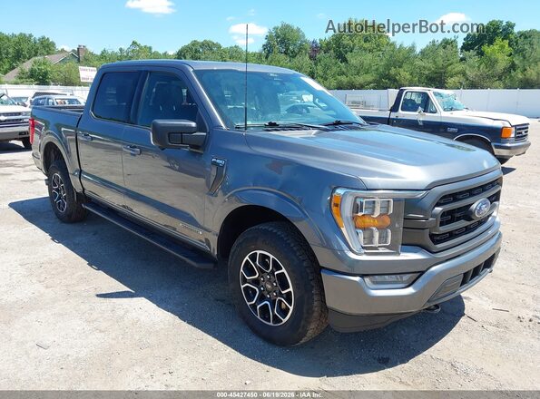 1FTFW1ED3NFA91053 2022 FORD F150 Gray Դիմացի տեսք