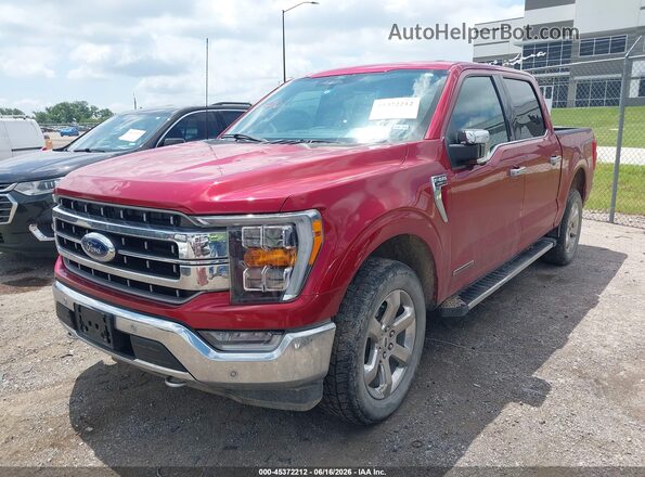 1FTFW1ED4MFC47938 2021 FORD F150 Red Передня ліва чверть