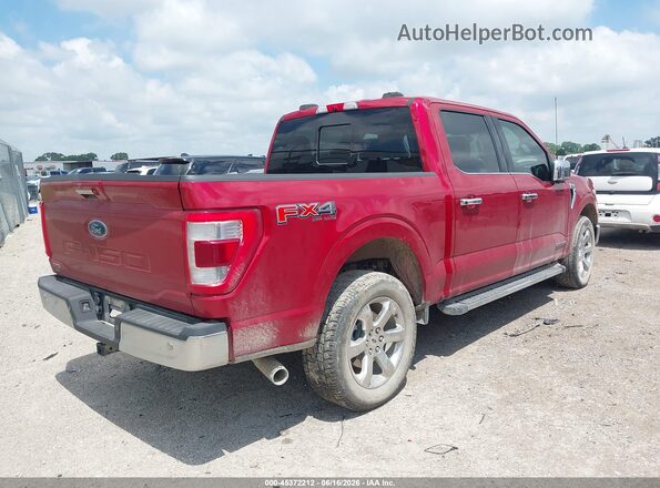 1FTFW1ED4MFC47938 2021 FORD F150 Red Задня права чверть