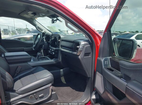 1FTFW1ED4MFC47938 2021 FORD F150 Red Вид салону спереду