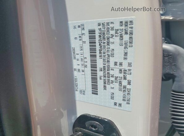 1FTFW1ED4PFB46161 2023 FORD F150 White Շարժիչի բաժամունքի տեսք