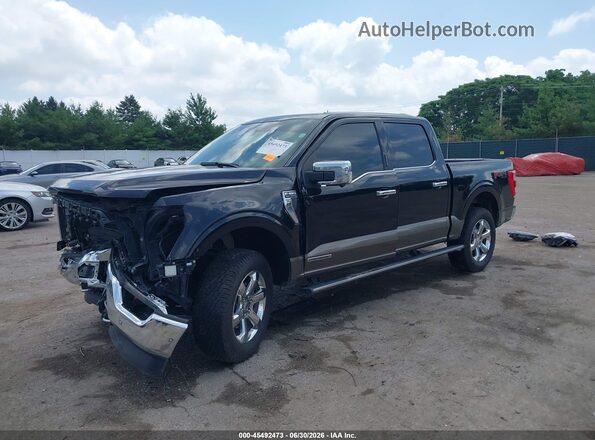 1FTFW1ED5MFC05410 2021 FORD F150 Black Передня ліва чверть