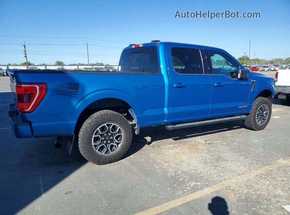 1FTFW1ED5MFC49455 2021 FORD F150 Blue Հետևի աջ