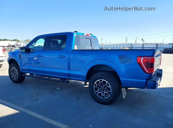 1FTFW1ED5MFC49455 2021 FORD F150 Blue Հետևի ձախ