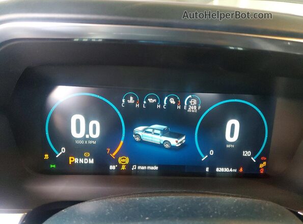 1FTFW1ED5NFA06617 2022 FORD F150 Gray Widok zestawu wskaźników