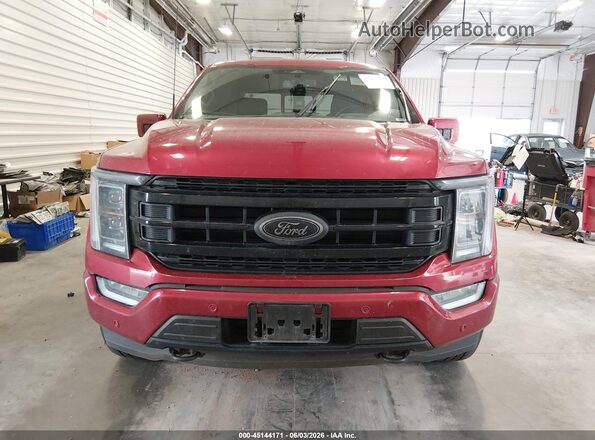 1FTFW1ED5NFC17560 2022 FORD F150 Red ხელსაწყოთა პანელის ხედი
