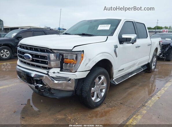 1FTFW1ED6NFB81250 2022 FORD F150 White Առջևի ձախ երեք քառորդ տեսարան