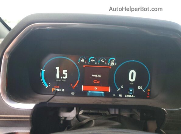 1FTFW1ED8MFC00475 2021 FORD F150 White Instrument cluster view