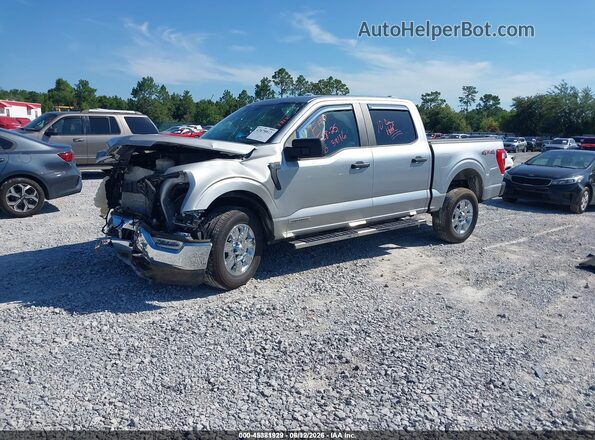 1FTFW1EDXNFB36943 2022 FORD F150 Silver Przód lewy
