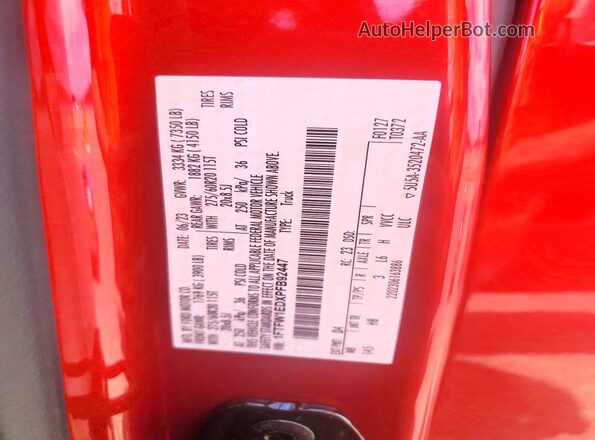 1FTFW1EDXPFB92447 2023 FORD F150 Красный 