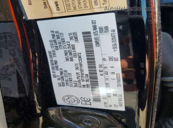 1FTFW1EF1HFC53672 2017 FORD F150 Black Widok komory silnika