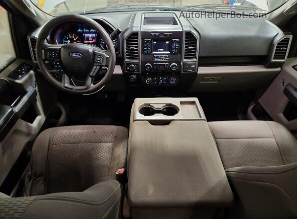 1FTFW1EF1HFC63084 2017 FORD F150 Gray Widok deski rozdzielczej