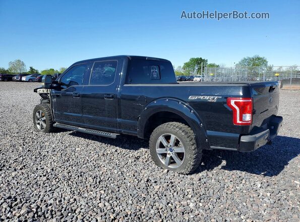 1FTFW1EF4GFB14702 2016 FORD F150 Black Հետևի ձախ