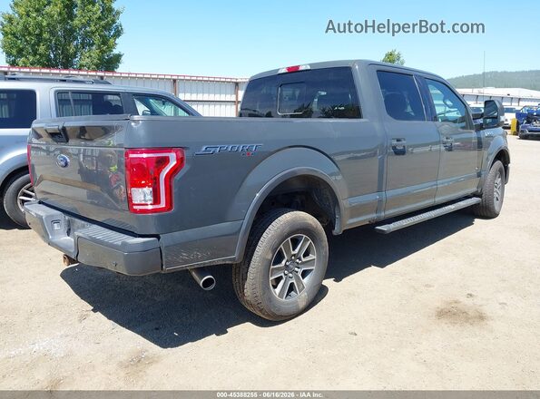 1FTFW1EG2GKD18141 2016 FORD F150 Серый Задняя правая четверть