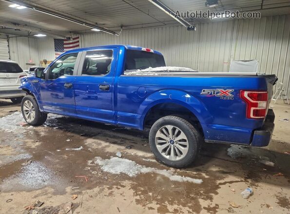 1FTFW1EG2JKG00688 2018 FORD F150 Blue Rear left