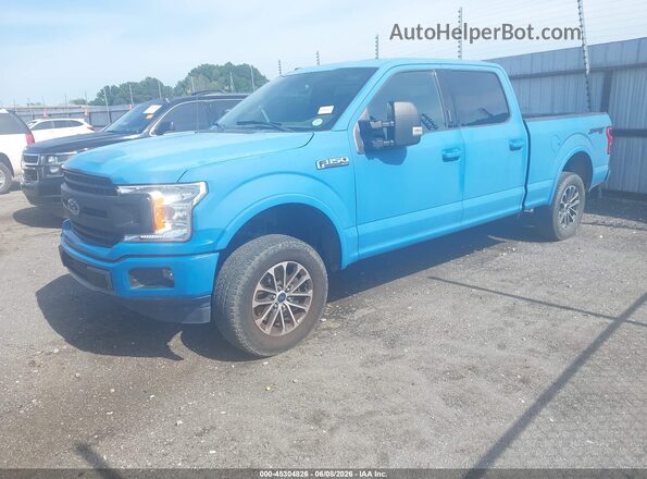 1FTFW1EG3JFD43338 2018 FORD F150 Синий Передняя левая четверть