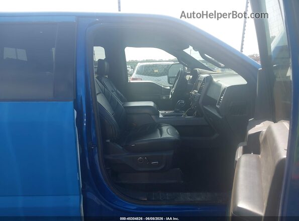 1FTFW1EG3JFD43338 2018 FORD F150 Синий Вид салона спереди