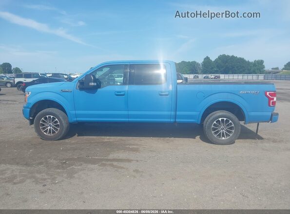 1FTFW1EG3JFD43338 2018 FORD F150 Синий Панорамный вид салона 360°