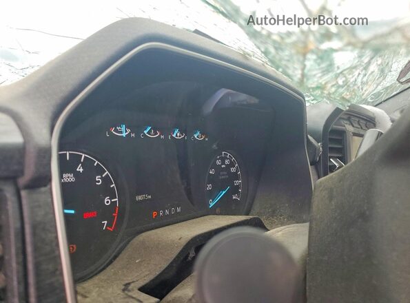 1FTFW1P8XMKE68080 2021 FORD F150 Черный Вид щитка приборов