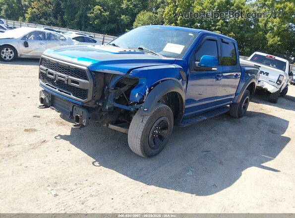 1FTFW1RG1JFC39148 2018 FORD F150 Blue Przód lewy