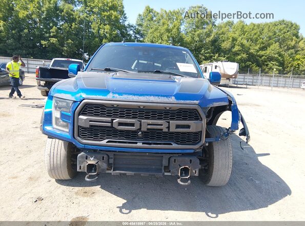 1FTFW1RG1JFC39148 2018 FORD F150 Blue Widok wnętrza z tyłu