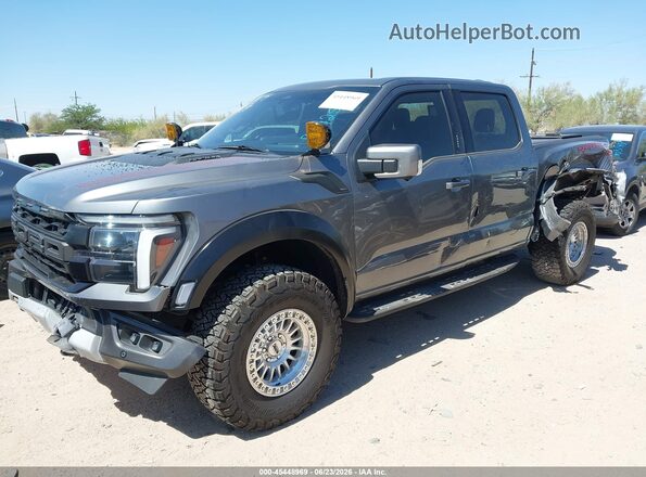 1FTFW1RG2RFB69252 2024 FORD F150 Gray Առջևի ձախ երեք քառորդ տեսարան