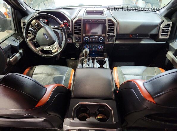 1FTFW1RG4JFD12514 2018 FORD F150 Black Dashboard view