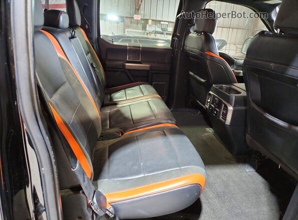 1FTFW1RG4JFD12514 2018 FORD F150 Black Rear seats view
