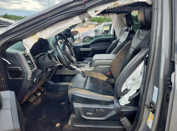 1FTFW1RG4LFA04892 2020 FORD F150 Gray Вид салону спереду