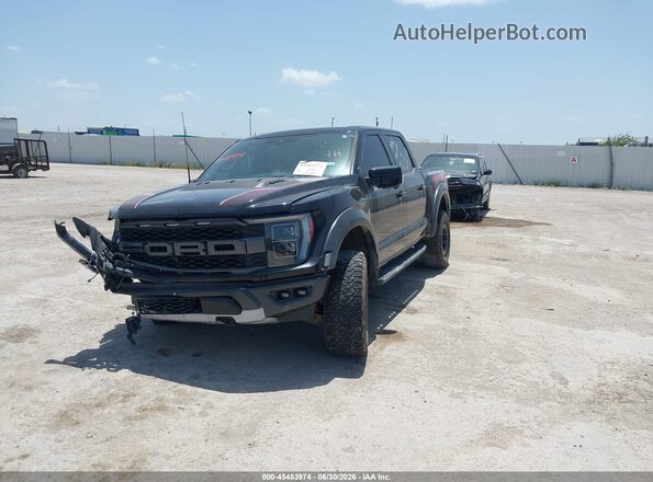 1FTFW1RG5NFB84676 2022 FORD F150 Black წინა მარცხენა ხედი სამი მეოთხედიდან