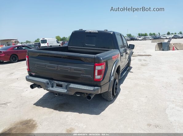 1FTFW1RG5NFB84676 2022 FORD F150 Black უკანა მარჯვენა