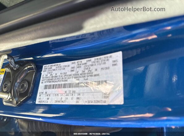 1FTFW1RG6JFD78398 2018 FORD F150 Blue 