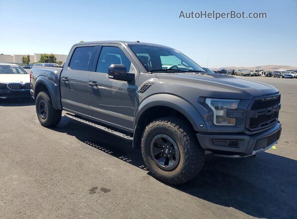 1FTFW1RG8JFD12757 2018 FORD F150 Серый Передняя правая четверть
