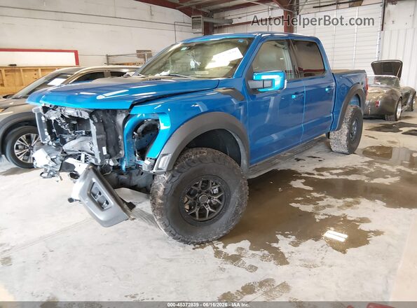 1FTFW1RG8MFC28121 2021 FORD F150 Blue Առջևի ձախ երեք քառորդ տեսարան