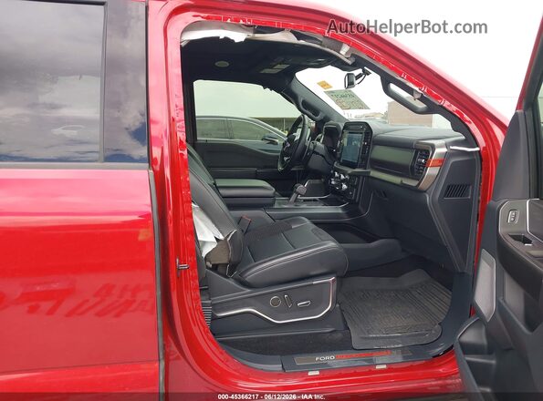 1FTFW1RG9NFA12246 2022 FORD F150 Burgundy Вид салону спереду