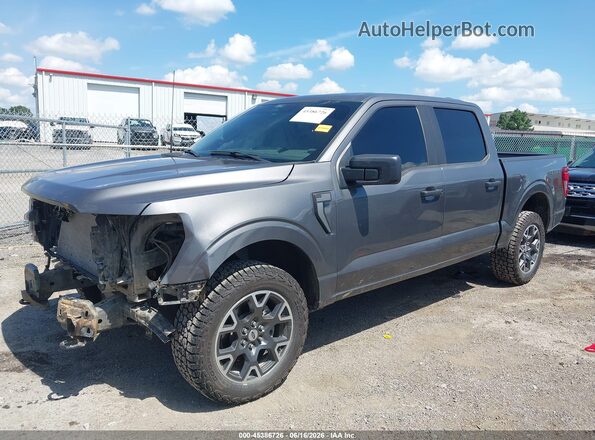 1FTFW2L55RKD86962 2024 FORD F150 Gray Առջևի ձախ երեք քառորդ տեսարան