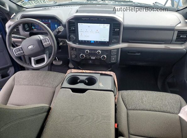 1FTFW3L53RKF44172 2024 FORD F150 Blue Widok deski rozdzielczej