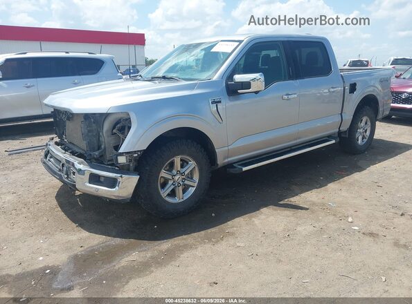 1FTFW3L56RFB23572 2024 FORD F150 Silver Vista tres cuartos delantera izquierda
