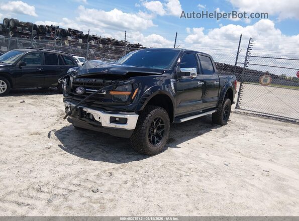 1FTFW3L58RKF25956 2024 FORD F150 Black Առջևի ձախ երեք քառորդ տեսարան